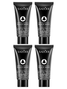 Комплект Sadoer Маска-пленка для лица от черных точек с бамбуковым углем 60 г х 4 шт