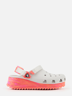 Сабо унисекс Crocs CR206772 белые, мультицвет-ATM, US 4