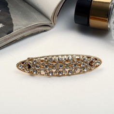 Заколка-автомат женская Queen Fair Кристаллы золотистая