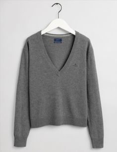Пуловер женский GANT 4805509 серый 2XL
