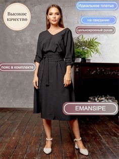 Платье женское EMANSIPE ПМЧ черное 52 RU