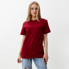 Футболка женская NoBrand ATA collection бордовая 48 RU