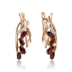 Серьги из золота PLATINA jewelry 02-4202, топаз