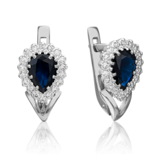Серьги из золота PLATINA jewelry 02-0190-00-105-1120-30, сапфир