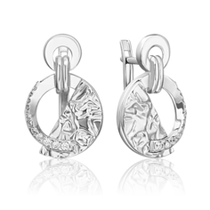 Серьги из серебра PLATINA jewelry 02-5063, фианит
