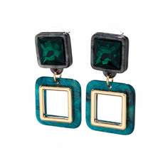 Серьги подвески из бижутерного сплава Moon Paris ML-24.03-021, кристалл