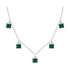Ожерелье из серебра 38/42 см SOKOLOV 94071091, фианит