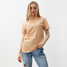 Футболка женская NoBrand ATA collection бежевая 52 RU