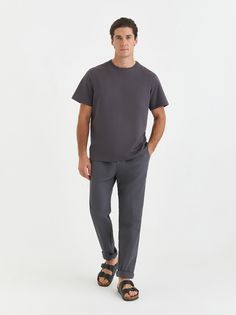 Футболка мужская SMLXL wear U-база монохром серая L