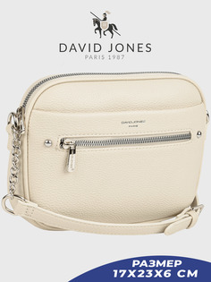 Сумка кросс-боди женская David Jones 6767A-CM-DD, светло-бежевая