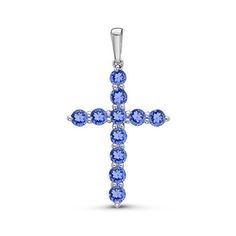 Кулон из серебра Ювелирные традиции П6349-3265, сапфир искусственный