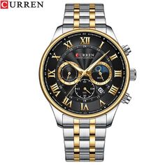 Наручные часы унисекс CURREN 8395 серебристые/золотистые