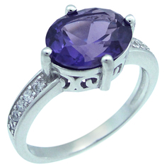 Кольцо из серебра р. 17,5 Balex 1405937659, александрит/фианит