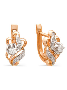 Серьги из золота Dewi 101020009, бриллиант