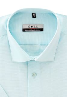 Рубашка мужская Greg 415/109/572/Z бирюзовая 39