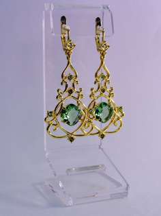 Серьги из бижутерного сплава Jenavi Бахтигюль, кристалл