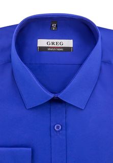 Рубашка мужская Greg 230/238/ZV/P STRETCH синяя 43
