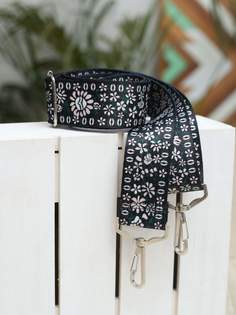 Ремень для сумки женский AKTORRIS 7РТ1 черный/зеленый/бежевый