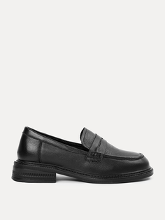 Лоферы женские Versiya shop D6291B черные 40 EU