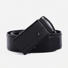 Ремень мужской 9901169 чёрный, 120х3,5 см No Brand