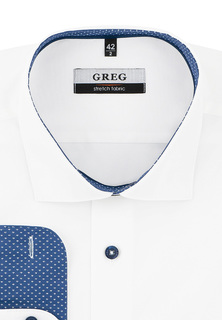 Рубашка мужская Greg 101/137/ZVN/1p STRETCH белая 44