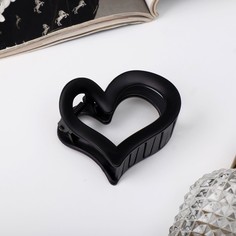 Заколка-краб NoBrand 9446408-12p черная, 1 шт