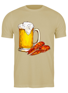 Футболка мужская Printio Пивасик 3415462 бежевая 3XL