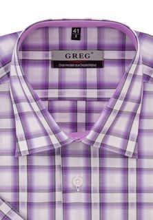 Рубашка мужская Greg 175/309/567/1 фиолетовая 38