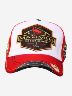Бейсболка мужская MAXIMUS Mesh белая/красная, one size
