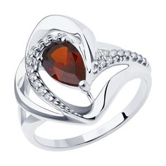 Кольцо из серебра р. 20,5 Diamant 94-310-00630-2, фианит\гранат