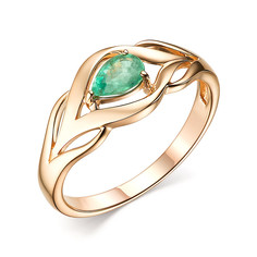 Кольцо из золота р.18 Dewi 204010065, изумруд