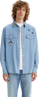 Джинсовая рубашка мужская Levis Men Relaxed Fit Western Shirt голубая L Levis®