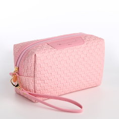 Косметичка женская NoBrand Paris розовая, 18x7x11 см