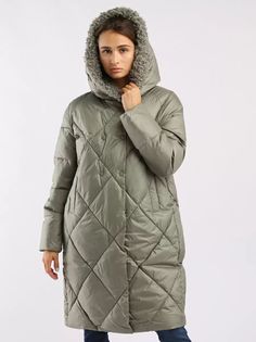 Пальто женское A passion play 222CN(IB-0014) хаки 52 RU