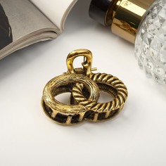 Заколка-краб NoBrand 9313899-6p золотистая, 1 шт