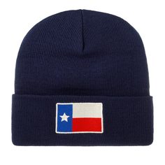 Шапка бини унисекс AMERICAN NEEDLE 21019A-TX Texas Cuffed Knit темно-синяя, one size