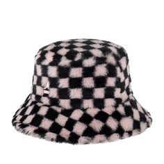 Панама унисекс KANGOL K4370 Faux Fur Bucket черно-розовая р 59