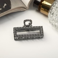 Заколка-краб NoBrand 7144955 серебристая, 1 шт