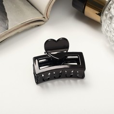 Заколка-краб NoBrand 7704873 черная, 1 шт