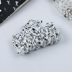 Заколка-краб NoBrand 7642346 белая, 1 шт