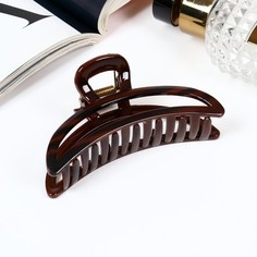 Заколка-краб NoBrand 7352192 коричневая, 1 шт