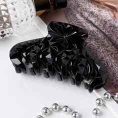 Заколка-краб NoBrand 4563224 черная, 1 шт