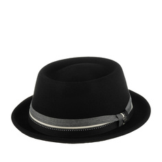 Шляпа унисекс Lierys 1698109 PORK PIE WOOLFELT черная, р. 55