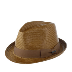 Шляпа унисекс Wigens 140298 TRILBY HAT светло-коричневая, р.57