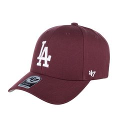 Бейсболка унисекс 47 BRAND B-MVP12WBV Los Angeles Dodgers MLB бордовая, one size