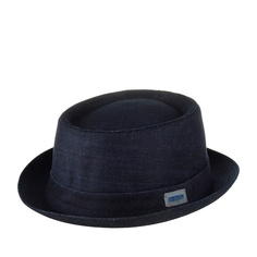 Шляпа унисекс Stetson 1691106 PORK PIE SUSTAINABLE DENIM темно-синяя, р.61