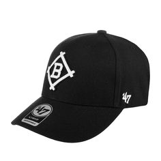 Бейсболка унисекс 47 BRAND BCPTN-CHLKM12WBS Los Angeles Dodgers MLB черная, one size