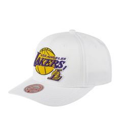 Бейсболка Mitchell & Ness HHSS5717-LALYYPPPWHIT Los Angeles Lakers NBA белая, one size Mitchell&Ness