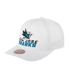 Бейсболка Mitchell & Ness HHSS5758-SJSYYPPPWHIT San Jose Sharks NHL белая, one size Mitchell&Ness