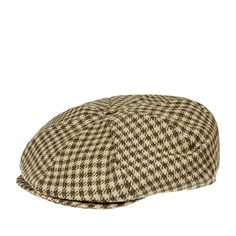 Кепка унисекс LAIRD HOUNDSTOOTH BIG BAKER BOY коричневая, р.61